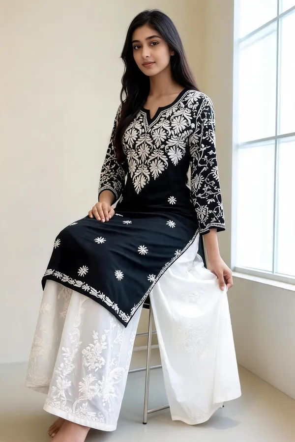 Black_Cotton_Palazzo_Kurtis_For_Women