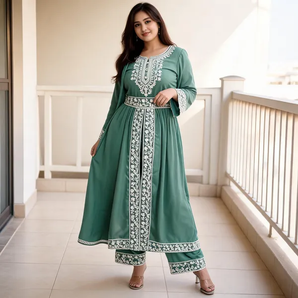 Green_Cotton_Palazzo_Kurta_Set_For_Women