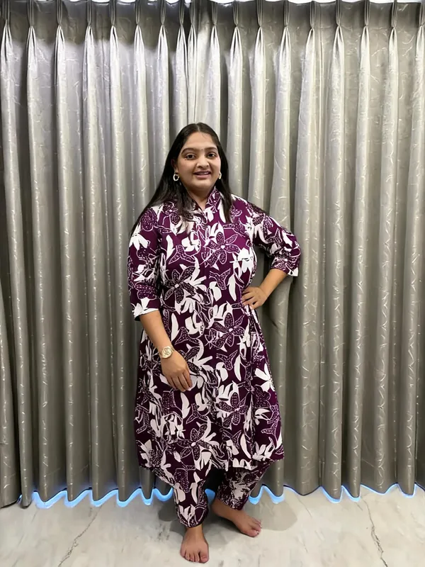 Brown_Cotton_Kurta_Set_For_Women