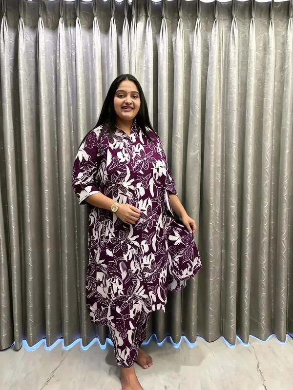 Brown_Cotton_Kurta_Set_For_Women