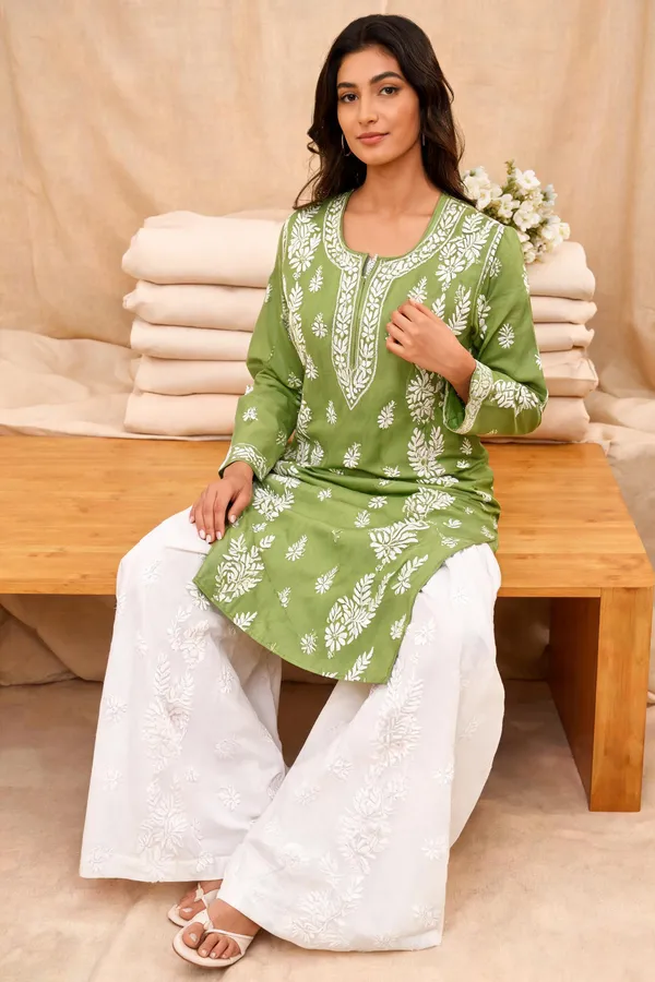 Green_Cotton_Palazzo_Kurta_Set_For_Women