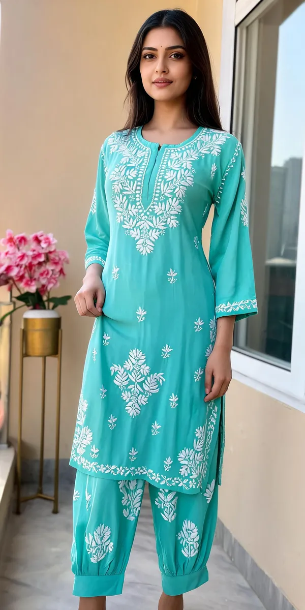 Blue_Cotton_Kurta_Set_For_Women