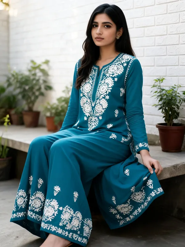 Blue_Cotton_Palazzo_Suit_Set_For_Women
