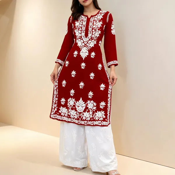 Maroon_Cotton_Palazzo_Suit_Set_For_Women