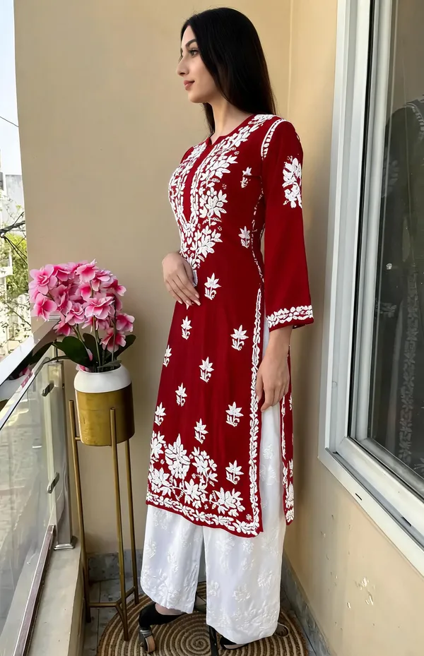 Maroon_Cotton_Palazzo_Suit_Set_For_Women
