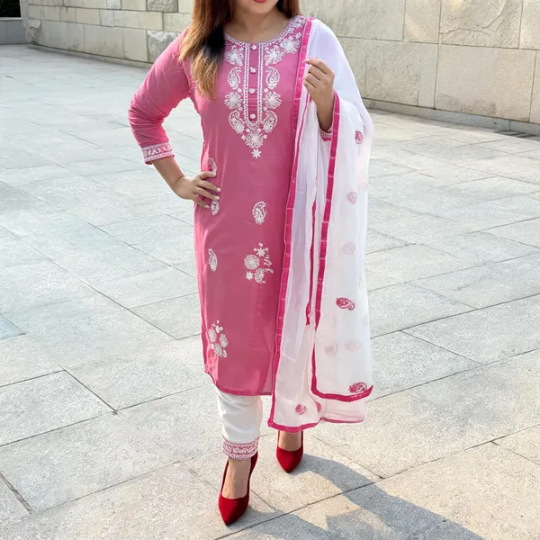 Pink_Cotton_Kurta_Set_For_Women
