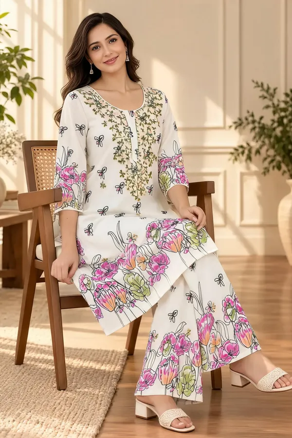 White_Cotton_Palazzo_Suit_Set_For_Women