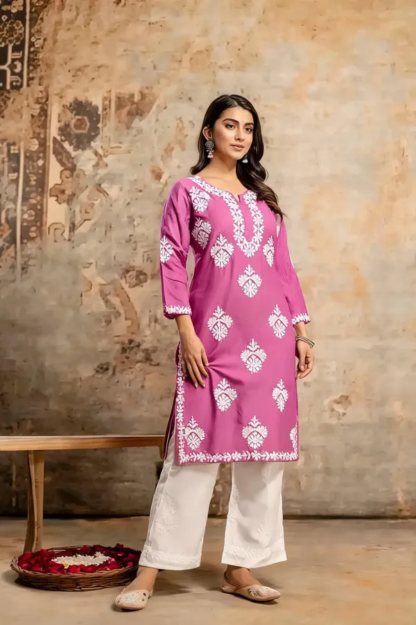 Magenta_Cotton_Kurta_Set_For_Women