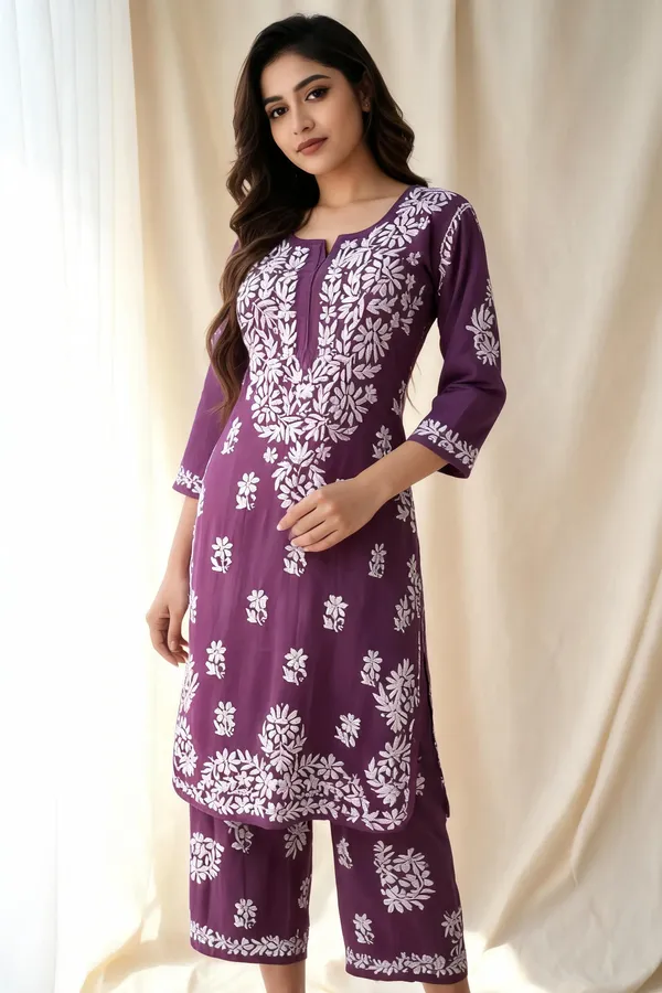 Magenta_Cotton_Kurta_Set_For_Women