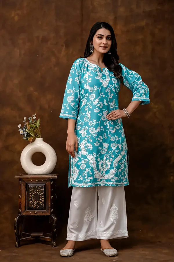 Blue_Cotton_Kurta_Set_For_Women