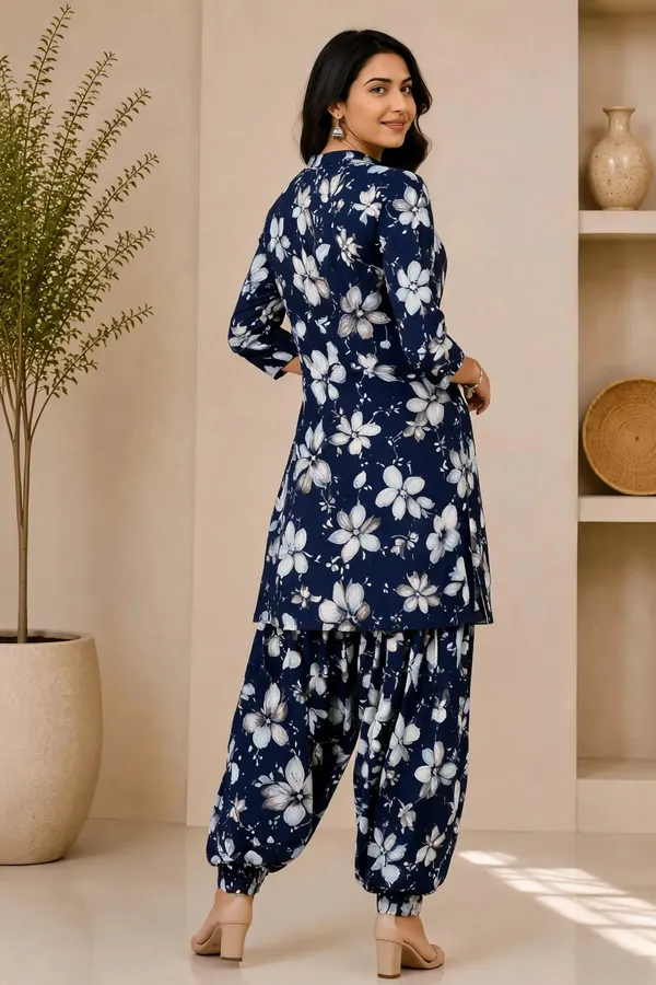 Blue_Cotton_Kurta_Set_For_Women