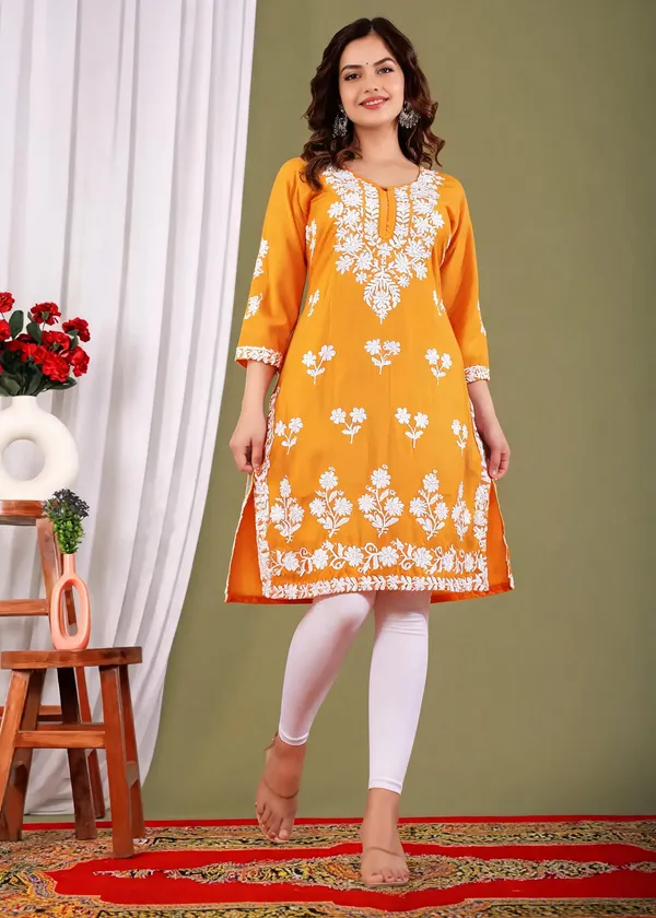 Yellow_Cotton_Kurta_Set_For_Women