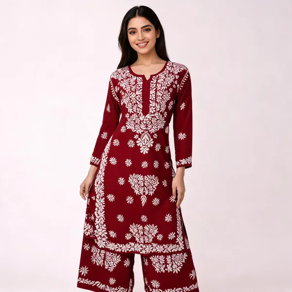 Maroon_Cotton_Palazzo_Suit_Set_For_Women