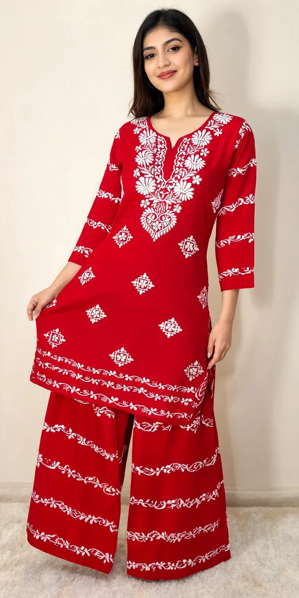 Red_Cotton_Palazzo_Suit_Set_For_Women