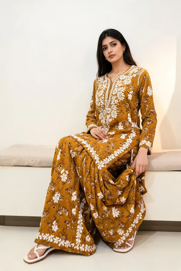 Yellow_Cotton_Palazzo_Suit_Set_For_Women