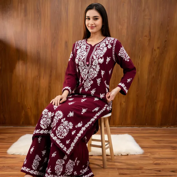 Wine_Cotton_Palazzo_Suit_Set_For_Women