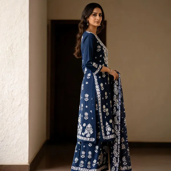 Blue_Cotton_Palazzo_Kurta_Set_For_Women