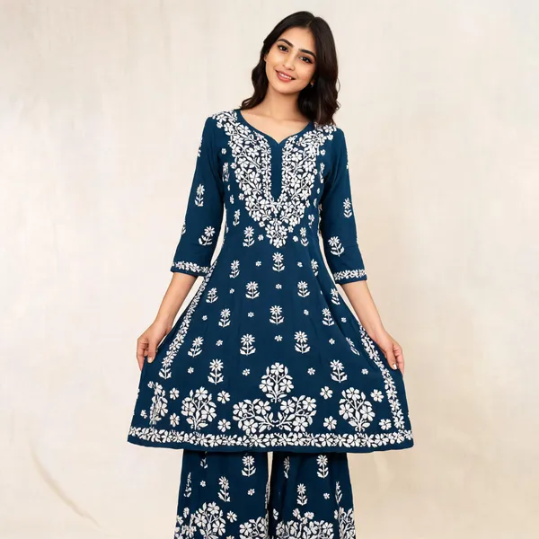 Blue_Cotton_Palazzo_Kurta_Set_For_Women