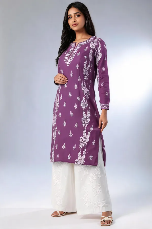 Magenta_Cotton_Palazzo_Kurta_Set_For_Women