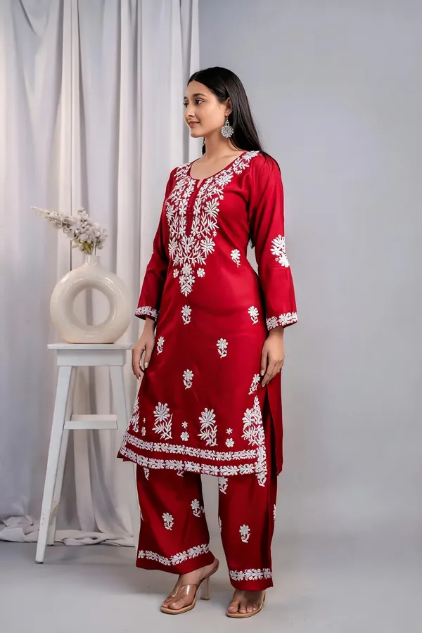 Maroon_Cotton_Palazzo_Kurta_Set_For_Women