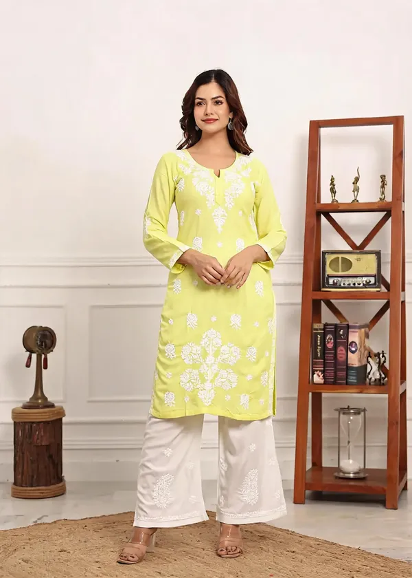 Lemon_Cotton_Kurta_Set_For_Women