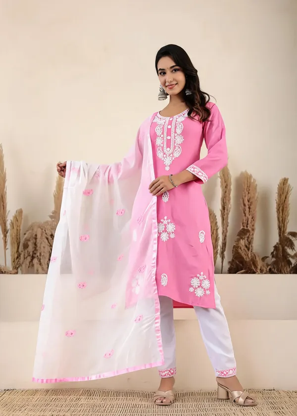 Pink_Cotton_Kurta_Set_For_Women