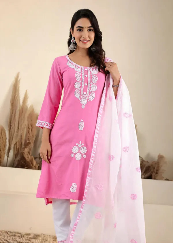Pink_Cotton_Kurta_Set_For_Women