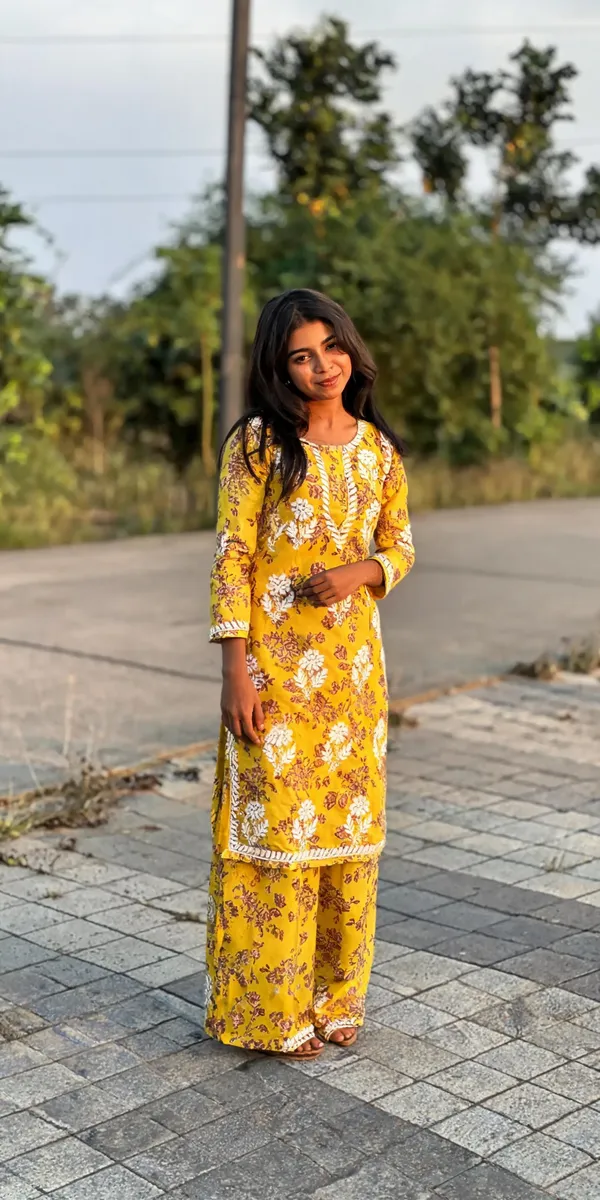 Yellow_Cotton_Palazzo_Suit_Set_For_Women