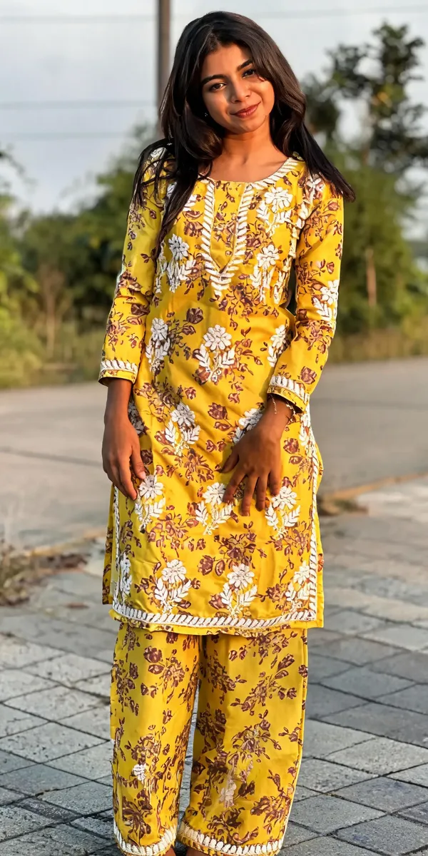 Yellow_Cotton_Palazzo_Suit_Set_For_Women