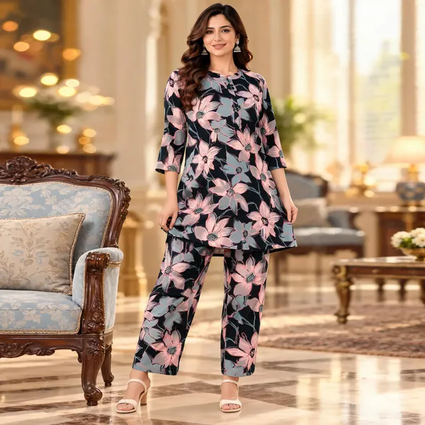 Black_Cotton_Kurta_Set_For_Women