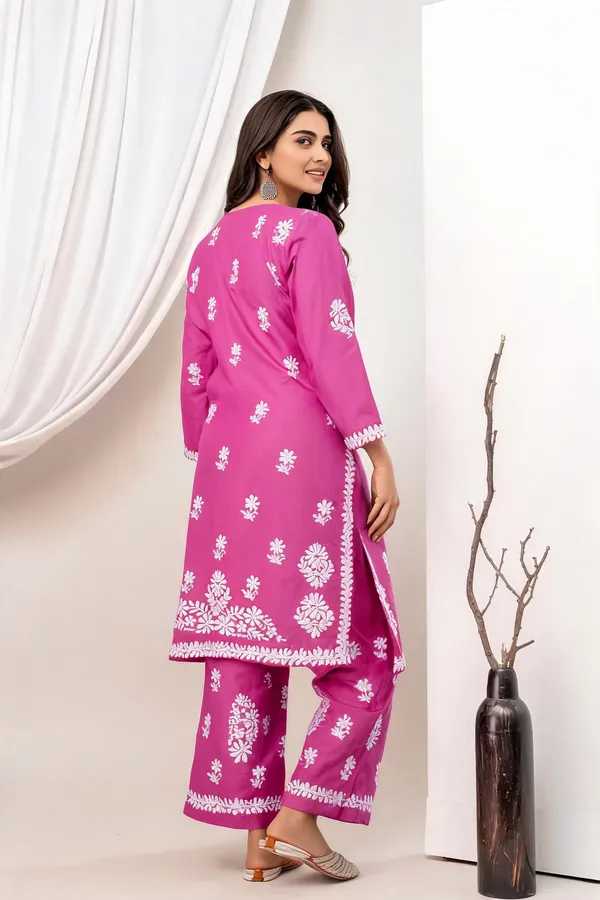 Magenta_Cotton_Kurta_Set_For_Women