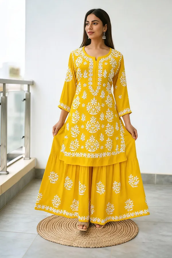 Yellow_Cotton_Kurta_Set_For_Women