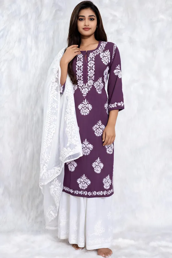 Magenta_Cotton_Kurta_Set_For_Women