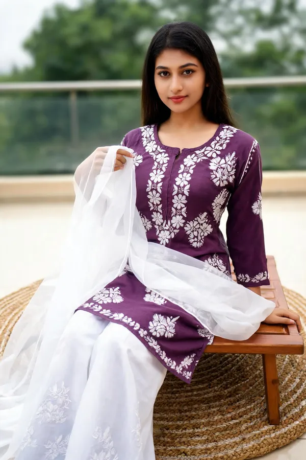 Magenta_Cotton_Kurta_Set_For_Women
