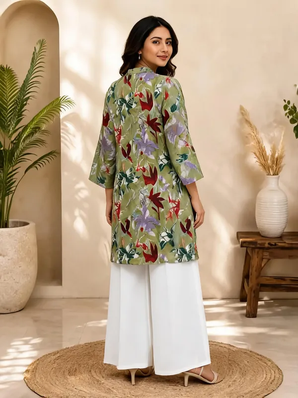 Green_Cotton_Kurta_Set_For_Women