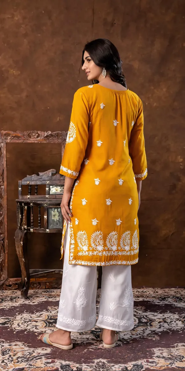 Yellow_Cotton_Kurta_Set_For_Women