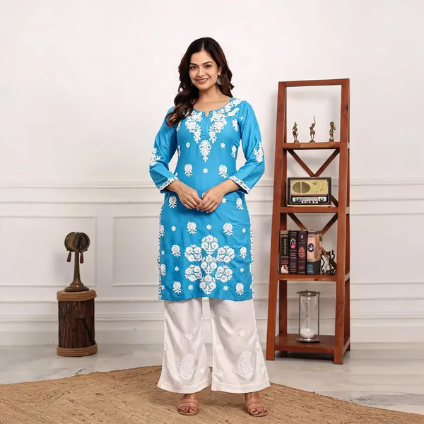 Sky_Blue_Cotton_Kurta_Set_For_Women