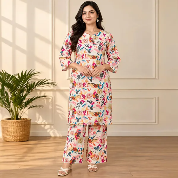 Multicolor_Cotton_Kurta_Set_For_Women