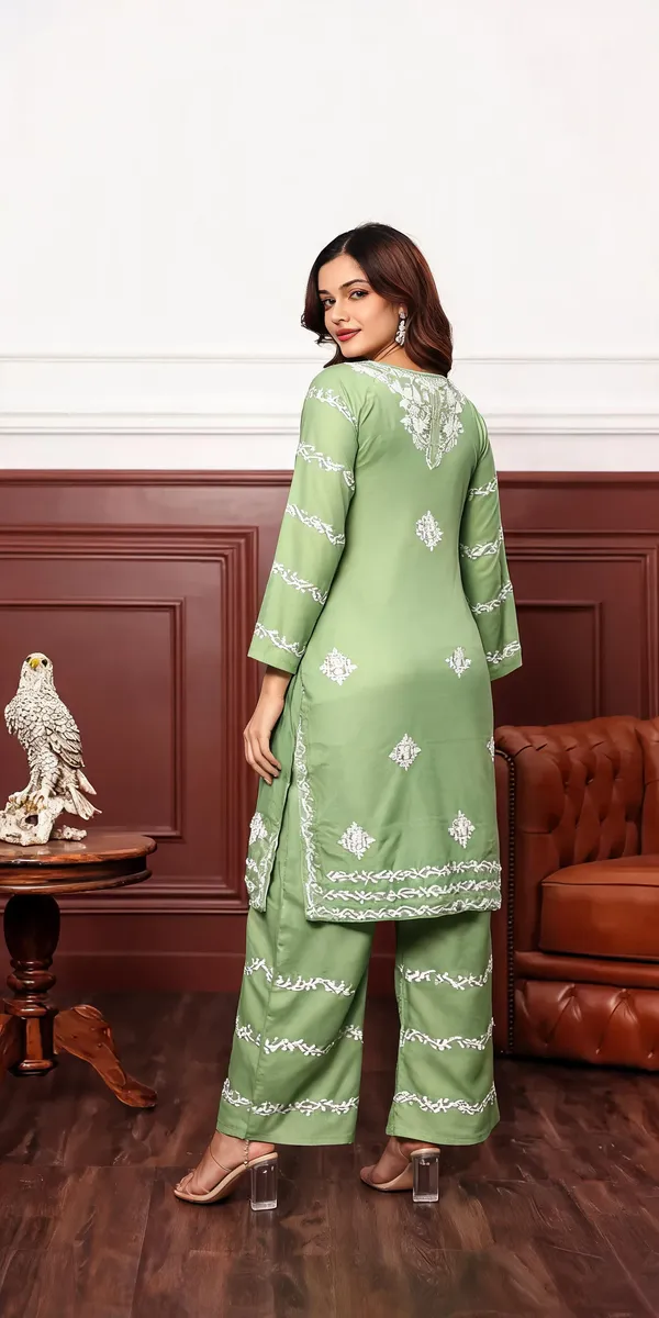 Green_Cotton_Palazzo_Kurta_Set_For_Women