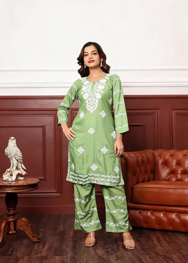 Green_Cotton_Palazzo_Kurta_Set_For_Women