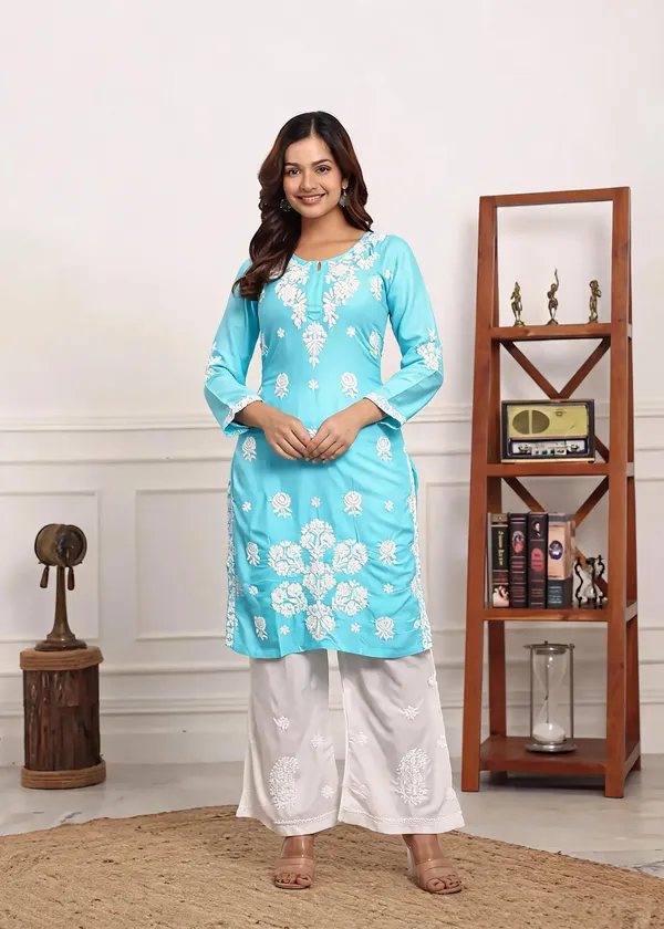 Blue_Cotton_Kurta_Set_For_Women