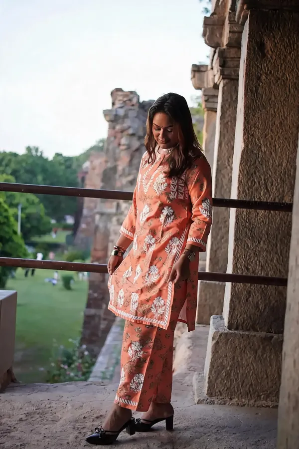 Orange_Cotton_Palazzo_Suit_Set_For_Women