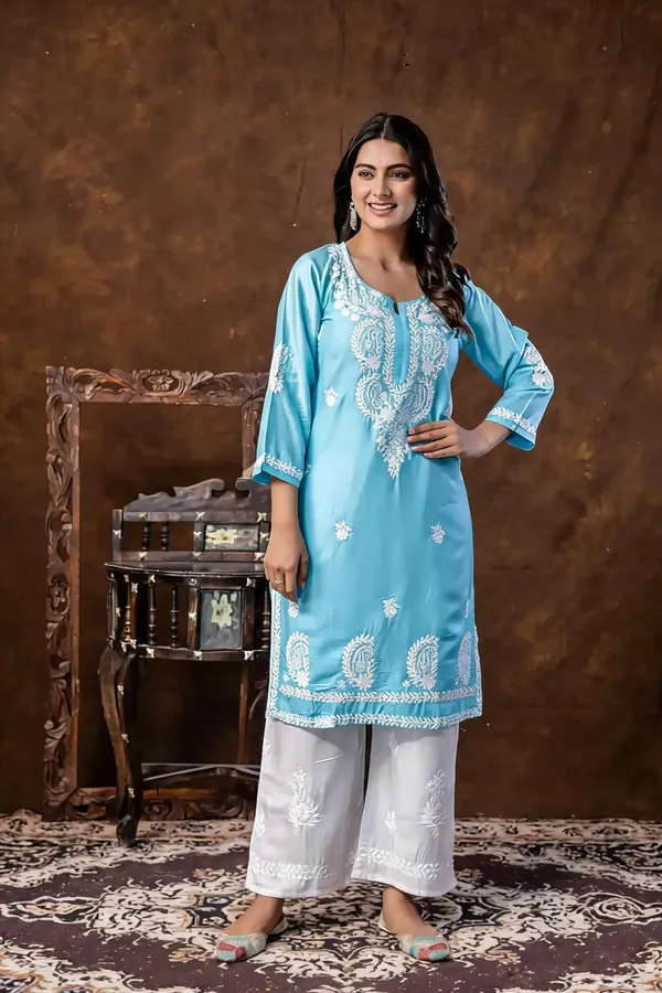Blue_Cotton_Kurta_Set_For_Women