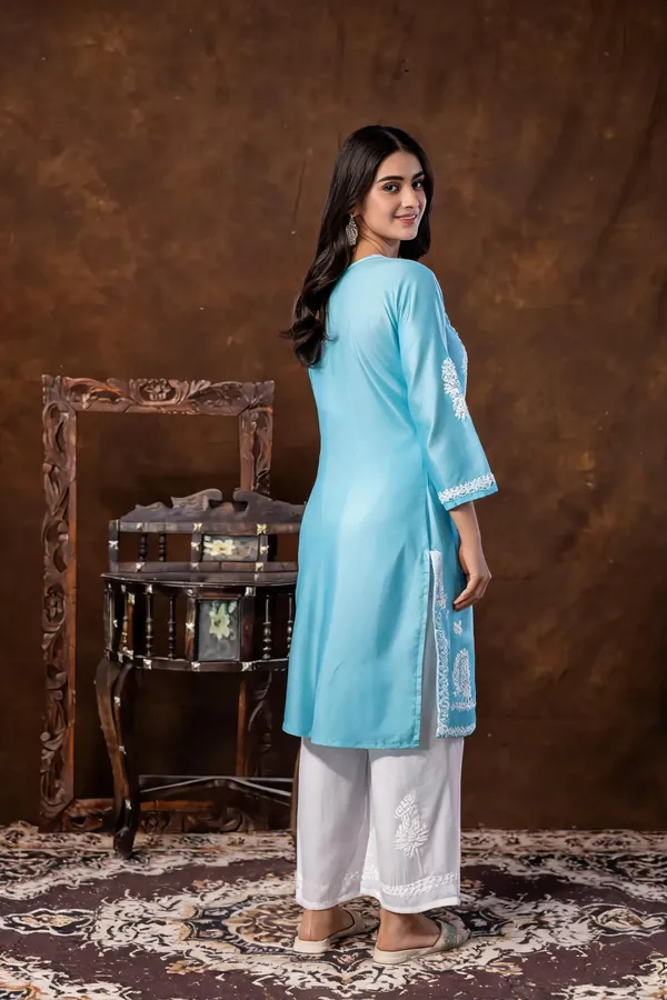 Blue_Cotton_Kurta_Set_For_Women