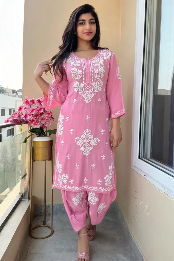 Pink_Cotton_Kurta_Set_For_Women