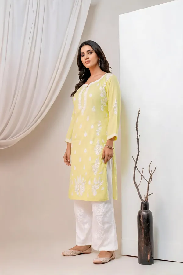 Lemon_Cotton_Kurta_Set_For_Women