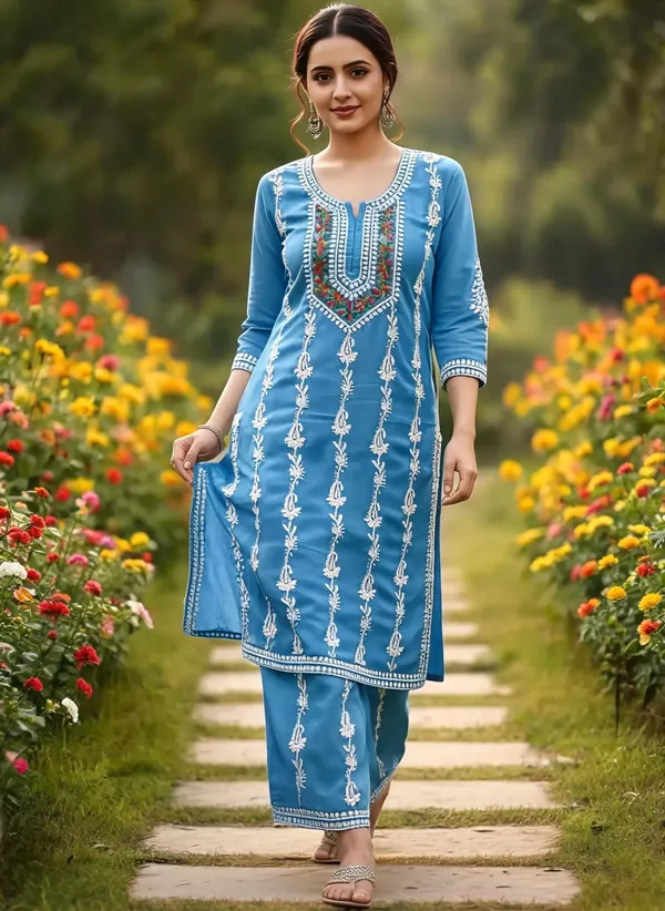 Sky_Blue_Cotton_Palazzo_Kurta_Set_For_Women