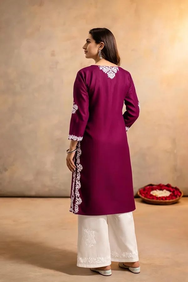 Wine_Cotton_Palazzo_Kurta_Set_For_Women