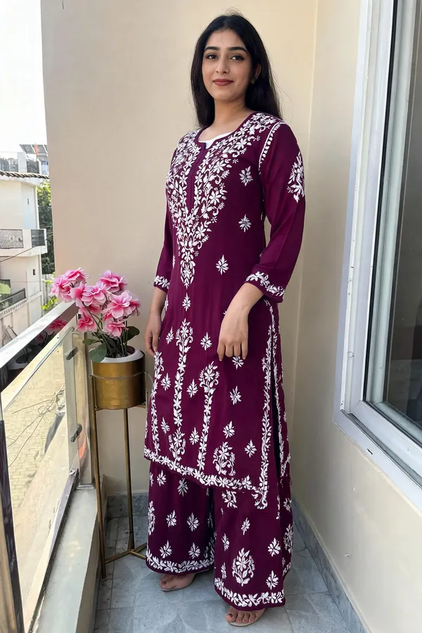 Wine_Cotton_Palazzo_Suit_Set_For_Women