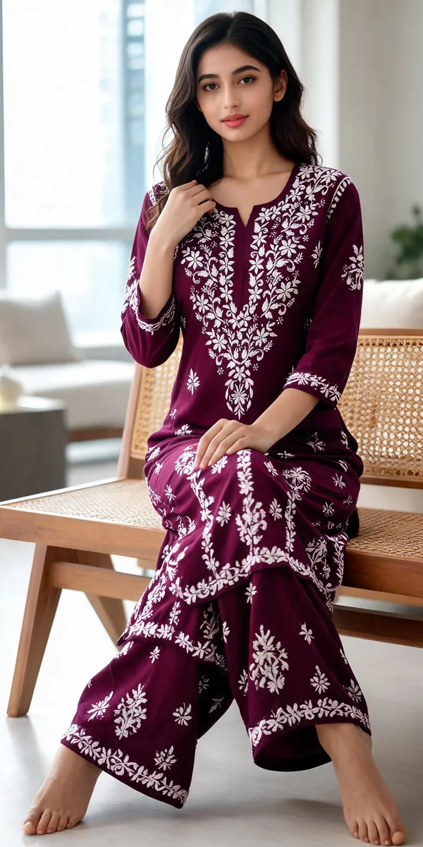 Wine_Cotton_Palazzo_Suit_Set_For_Women